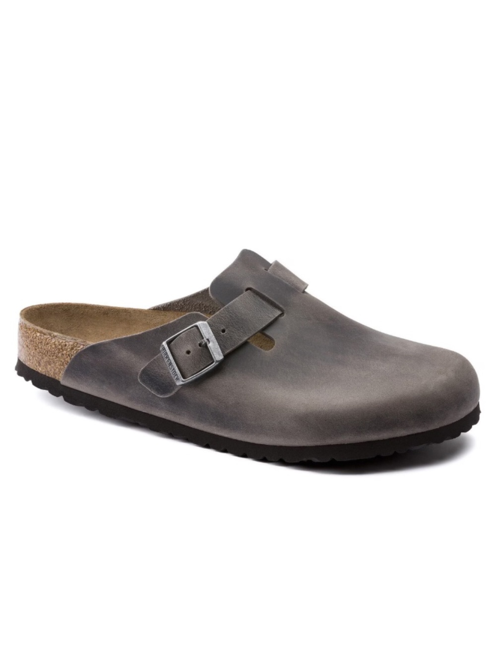 Birkenstock Boston Soft Footbed Oiled Leather in Iron